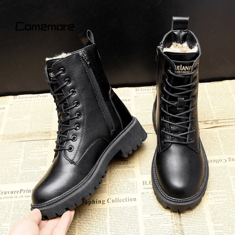 Hanna™ | Gefütterte Lederstiefel